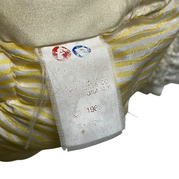 Fisher Price Vintage 80s Puffalump Nylon Baby Bear Yellow Outfit Rattle Plush - Picture 9 of 14